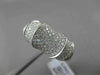 ESTATE WIDE 1.54CT DIAMOND PAVE 18KT WHITE GOLD FANCY 3D BAMBOO RING STUNNING!!!