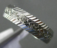ESTATE WIDE 14KT WHITE GOLD 3D FILIGREE STAR WEDDING ANNIVERSARY RING #1055