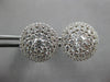 EXTRA LARGE 1.82CT DIAMOND 18KT WHITE GOLD CLUSTER INVISIBLE CIRCULAR EARRINGS