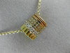 ESTATE .36CT DIAMOND 18KT TRI COLOR 3D CLASSIC MULTI BARREL FLOATING PENDANT