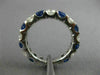 2.81CT DIAMOND & AAA SAPPHIRE 14K WHITE GOLD ETERNITY WEDDING ANNIVERSARY RING