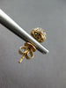 ESTATE .83CT DIAMOND 18K ROSE GOLD 3D CLASSIC CIRCULAR DOME SHAPE STUD EARRINGS