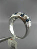 WIDE 2.52CT DIAMOND & AAA SAPPHIRE 18K WHITE GOLD 3D MULIT ROW ANNIVERSARY RING