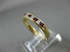 ESTATE .55CT DIAMOND & AAA RUBY 14KT YELLOW GOLD WEDDING BAND RING 3mm #19671