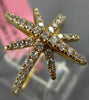 ESTATE LARGE .48CT DIAMOND 18KT ROSE GOLD 3D CLASSIC SNOWFLAKE STAR LOVE RING