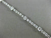 ESTATE LARGE 6.0CT DIAMOND 14KT WHITE GOLD 3D CLASSIC ROUND TENNIS BRACELET