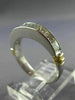 ESTATE 1.20CT DIAMOND 14KT & 18KT TWO TONE GOLD WEDDING ANNIVERSARY RING #9695