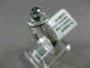 ESTATE 1.59CT WHITE & BLUE DIAMOND 14KT WHITE GOLD 3D SOLITAIRE ENGAGEMENT RING
