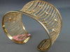 ESTATE WIDE .56CT DIAMOND 14KT ROSE GOLD 3D FLEXIBLE BY THE YARD BANGLE BRACELET