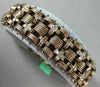 ESTATE WIDE & LONG 1.10CT DIAMOND 18K BROWN GOLD HANDCRAFTED MULTI LINK BRACELET