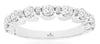 1.0CT DIAMOND 14K WHITE GOLD ROUND SEMI ETERNITY LUCIDA WEDDING ANNIVERSARY RING