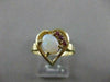 ESTATE AAA OPAL RUBY 14K YELLOW GOLD OPEN HEART COCKTAIL CLUSTER RING 13MM #4014