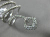 ESTATE LARGE 1.05CT DIAMOND 18KT WHITE GOLD 3D OPEN SWIRL HEART SNAKE FUN RING