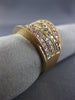 ESTATE LARGE 1CT DIAMOND 14KT ROSE GOLD MULTI ROW INFINITY CRISS CROSS LOVE RING