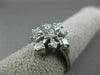 ESTATE WIDE .88CT PRINCESS CUT DIAMOND 14K WHITE GOLD 3D SNOWFLAKE FUN LOVE RING