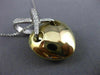 ESTATE LARGE .45CT DIAMOND 14KT WHITE & YELLOW GOLD 3D PUFF HEART PENDANT #21443