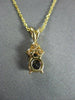 ESTATE .58CT TANZANITE & DIAMOND 14K WHITE & YELLOW GOLD SOLITAIRE PENDANT #2250