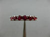 ESTATE 4.55CT AAA ROUND RUBY 14K WHITE GOLD 3D ETERNITY WEDDING ANNIVERSARY RING