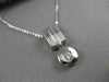 ESTATE .20CTW ROUND DIAMOND SOLITARE 14KT WHITE GOLD HANGING PENDANT F VS #2890
