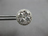 LARGE 2.03CT DIAMOND 18KT WHITE GOLD CLUSTER INVISIBLE FLOWER HALO STUD EARRINGS