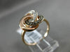 ESTATE WHITE & CHOCOLATE FANCY DIAMOND 14KT ROSE GOLD INFINITY FLOWER LOVE RING