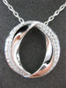 ESTATE LARGE .71CT DIAMOND 18KT WHITE GOLD 3D 2 ROW CIRCLE OF LIFE FUN PENDANT