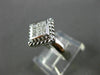 ESTATE WIDE .25CT DIAMOND 14KT WHITE GOLD SQUARE FILIGREE PROMISE RING #17683
