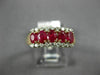 ESTATE 1.30CT DIAMOND & AAA OVAL RUBY 14KT YELLOW GOLD WEDDING ANNIVERSARY RING