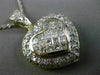 ESTATE LARGE 2.60CT DIAMOND 18K WHITE & YELLOW GOLD 3D PAVE HEART PENDANT #99988