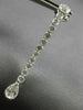 ESTATE LARGE 1.35CT DIAMOND 14K WHITE GOLD 3D TEAR DROP HANGING EARRINGS #25920