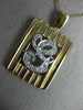 ESTATE .30CT DIAMOND 14KT WHITE & YELLOW GOLD "G" INITIAL SHIELD PENDANT #17157