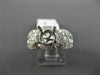 ESTATE 1.85CT ROUND & BAGUETTE DIAMOND 18K WHITE GOLD SEMI MOUNT ENGAGEMENT RING