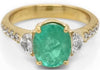 2.34CT DIAMOND & AAA PARAIBA TOURMALINE 18KT YELLOW GOLD OVAL KITE & ROUND RING