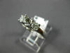 ESTATE .50CT DIAMOND 14K WHITE GOLD 3D 3 STONE SEMI MOUNT ENGAGEMENT RING #22405