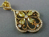 LARGE 1.41CT WHITE & FANCY YELLOW DIAMOND 18KT YELLOW & ROSE GOLD FLOWER PENDANT