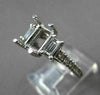 ESTATE WIDE .67CT DIAMOND 14K WHITE GOLD SEMI MOUNT LUCIDA ENGAGEMENT RING 16735