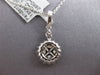 ESTATE .70CT DIAMOND 18KT WHITE GOLD 3D CLUSTER ROUND CLASSIC FLOATING PENDANT
