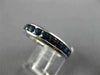 ESTATE 1.20CT AAA ROUND SAPPHIRE 14KT WHITE GOLD 3D CHANNEL ETERNITY RING #22442