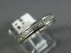 ANTIQUE .70CT DIAMOND 18KT WHITE GOLD 3D ETERNITY FILIGREE ANNIVERSARY RING 1167