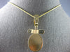 ESTATE LARGE AAA MOTHER OF PEARL 14KT YELLOW GOLD OVAL ENHANCER FLOATING PENDANT
