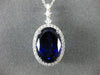 ESTATE EXTRA LARGE 32.4CT DIAMOND & AAA TANZANITE 18K WHITE GOLD LARIAT NECKLACE
