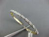 ESTATE WIDE .59CT DIAMOND 14KT 2 TONE GOLD FLEXIBLE SQUARE FUN BANGLE BRACELET