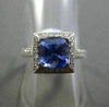 ESTATE 2.58CT DIAMOND & AAA LIGHT SAPPHIRE 18KT WHITE GOLD ENGAGEMENT RING