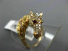 LARGE .96CT WHITE & FANCY YELLOW DIAMOND & AAA RUBY 18KT ROSE GOLD 3D HORSE RING