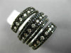 ESTATE 2.40CT DIAMOND 14KT WHITE & BLACK GOLD MULTI ROW CRISS CROSS ETOILE RING