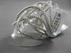 ESTATE MASSIVE 2.02CT DIAMOND 18KT WHITE GOLD MULTI WAVE 3D FUN COCKTAIL RING