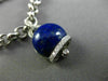 ESTATE LONG .81CT DIAMOND & MULTI GEM 14KT WHITE GOLD LUCKY BELL CHARM BRACELET