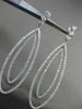 ESTATE EXTRA LARGE 5.75CT DIAMOND 14KT WHITE GOLD JOURNEY DROP HANGING EARRINGS