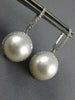 .67CT DIAMOND & SOUTH SEA PEARL 18KT WHITE GOLD HALO LEVERBACK HANGING EARRINGS