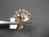 ESTATE 1.75CT DIAMOND & AAA MORGANITE 14KT ROSE GOLD 3D OVAL FLOWER LOVE RING